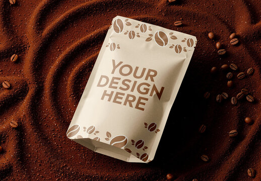 Coffee Package Pouch Mockup
