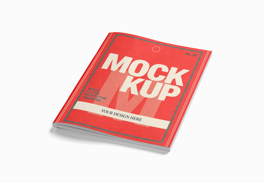 Magazine Cover Mockup Slightly Angled