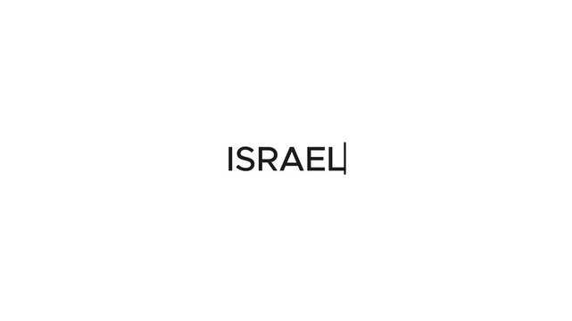 Typewriter Effect of "Israel" Title.