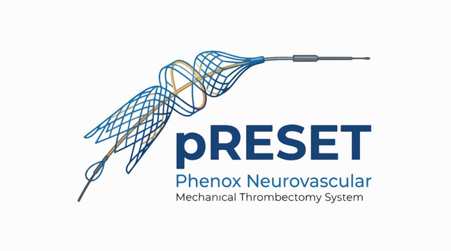 PRESET Mechanical Thrombectomy System by Phenox Neurovascular. A net-like device designed for removing blood clots from blood vessels.