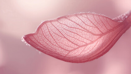 生命の気配を感じる桜の花弁の脈とやわらかな表面を写したマクロ