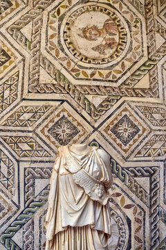 Ancient Roman Mosaic in Chercell, Algeria