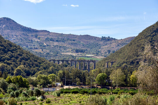 Ancient Roman Aqueduct near Cherchell, Algeria