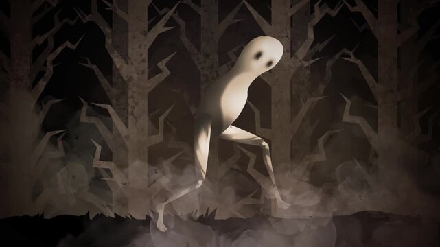 fresno nightcrawler biped cryptid walking in night forest