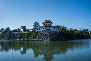 Naklejka premium Imabari Castle in Ehime, Japan – Traditional Japanese Castle Architecture
