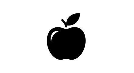 Vector illustration of black silhouette of an apple icon © IconRoot