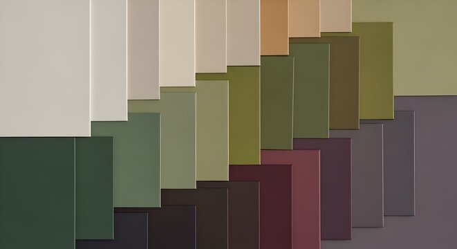 Color Palette Swatches - Earth Tones Gradient Background