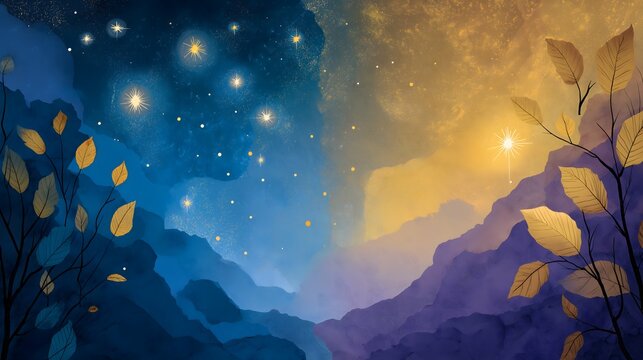 Azure Dragon Constellation Cycle, Spring Autumn Equinox Diptych, Green Amber Glow, High-End Magazine Design