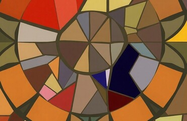 Fototapeta premium colorful stained glass window