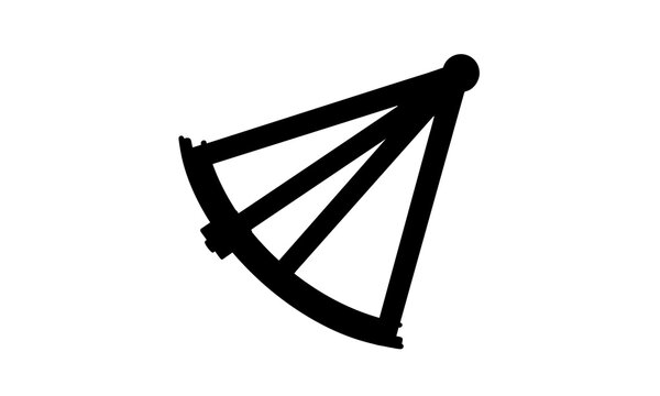 六分儀のシルエットイラスト