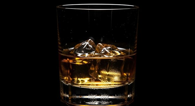 Abstract transparency and refraction / modern minimal composition, international whiskey day