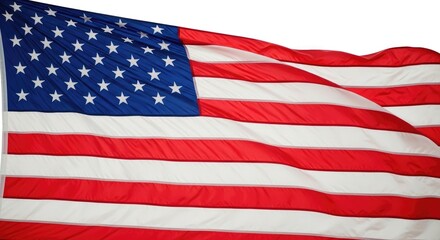 Obraz premium Waving american flag with 50 stars and 13 stripes