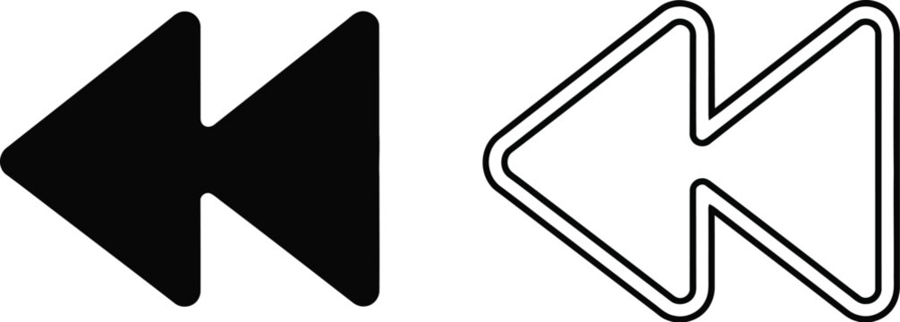 Play pause button icons isolated on transparent background, Vector