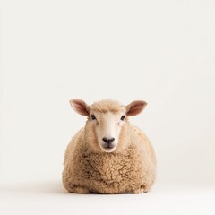Obraz premium A charming and sweet baby goat with big eyes, isolated on a white background.