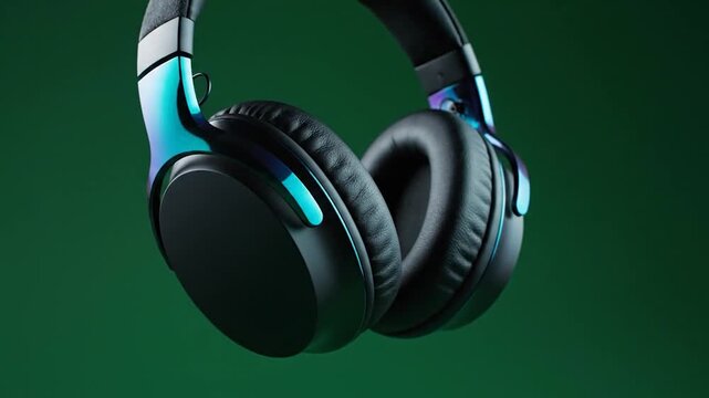 Black and blue wireless headphones.