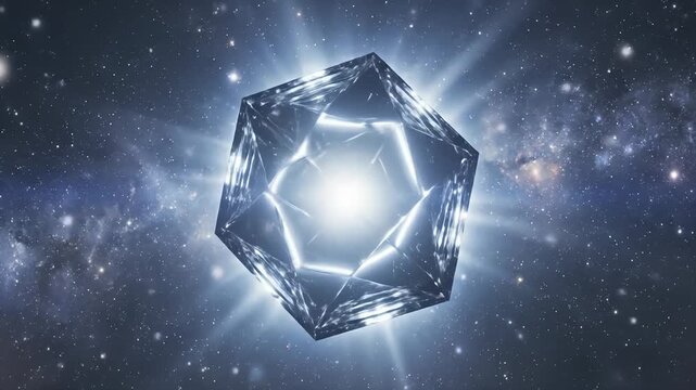 Propelling Celestial Crystal Through Radiant Starfields