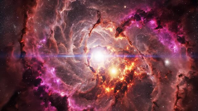Revealing Stellar Birthplace Amid Cosmic Nebula Glow Intensely