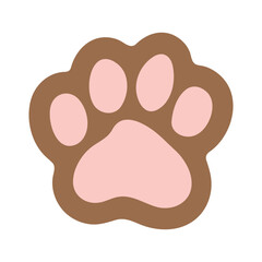 Hand drawn cute cat's paw Cat, dog, animal, pet, puppy, bear, wolf, tiger paw clipart in doodle style Single element for print, web, design, decor, greeting cards, children's prints