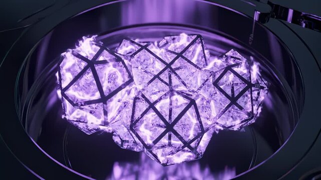Choreographed Ethereal Polyhedral Structures Pulse Within Lab