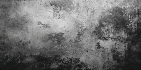 Obraz premium Aged dark gray concrete wall with a rough textured grunge pattern and vintage grungy surface for an old stone backdrop design