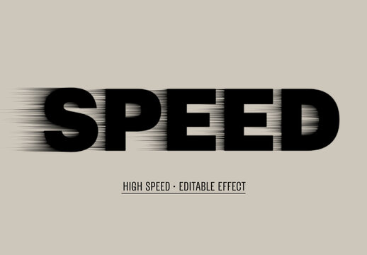 High Speed Text Effect