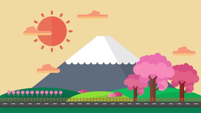 Cartoon Amusement Park Landscape Animation Background