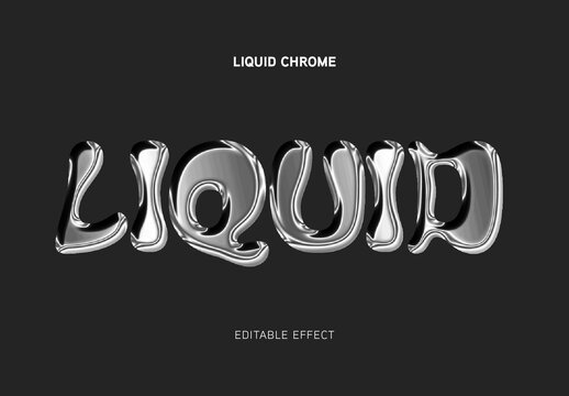 Liquid Chrome Text Effect