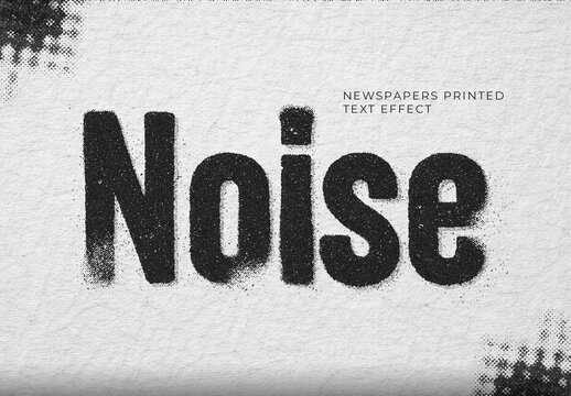 Newspapers Printed Text Effect