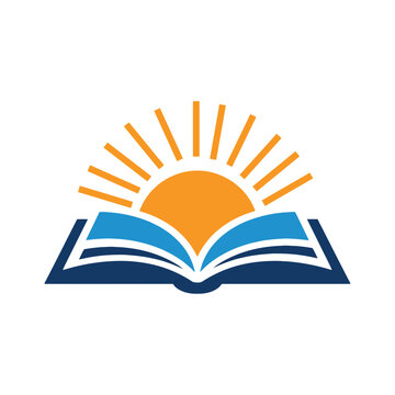 Sunrise over an open book