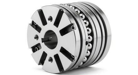 Obraz premium A close-up of a metal coupling or gear