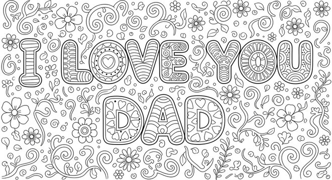 A heartwarming illustration of a child's love for their father, perfect for Father's Day or a special gift