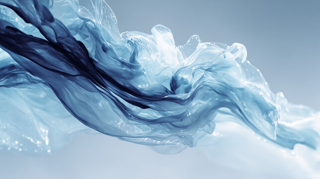Graceful Blue Translucent Flow