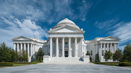 Fototapeta premium Exploring architectural grandeur historic museum building city center photography outdoor front view cultural heritage