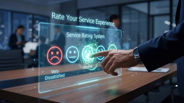 Digital interface for customer service satisfaction rating