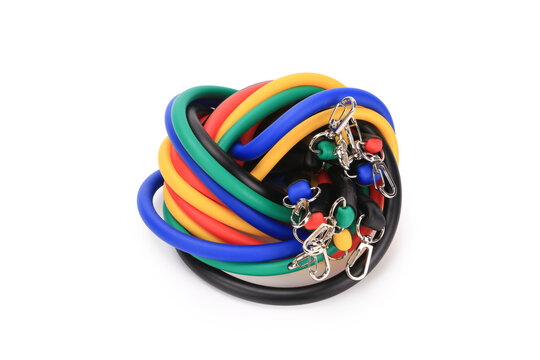 Red Blue Yellow Green Black Five-Color Fitness Rubber Resistance Band