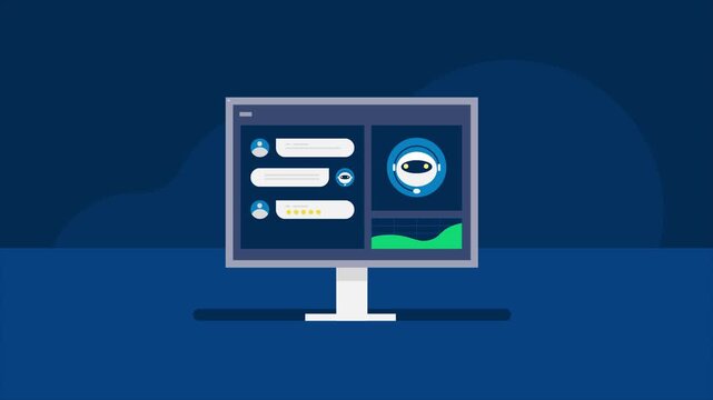 CRM integrated with artificial intelligence provides autonomous customer support, answers to query and resolve issues. AI Chatbot interacts with customers.