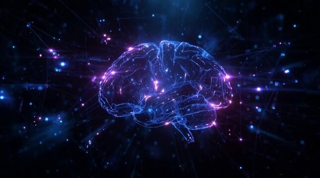 Abstract representation of a neural network.