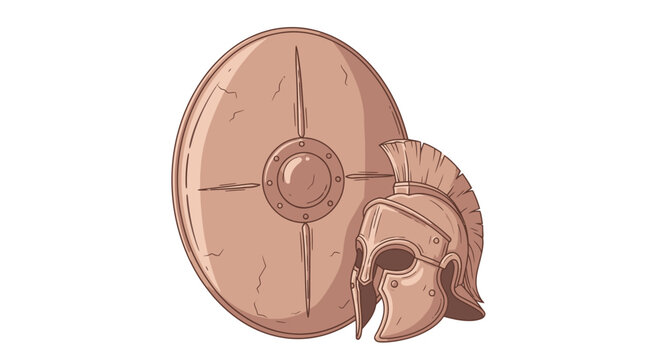 Copper Spartan Warrior Helmet Shield.