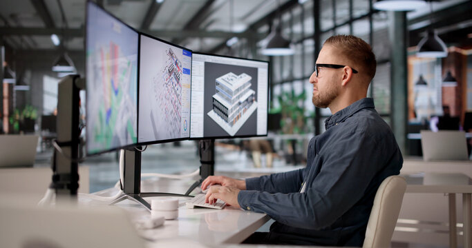 3D BIM Software Displaying HVAC Systems For Sustainable Building Design