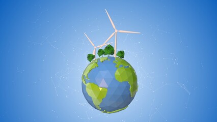 Naklejka premium Global Sustainability Concept Showing Green Energy Future