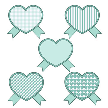 ハートフレームロゼッタ風セット（ミント）