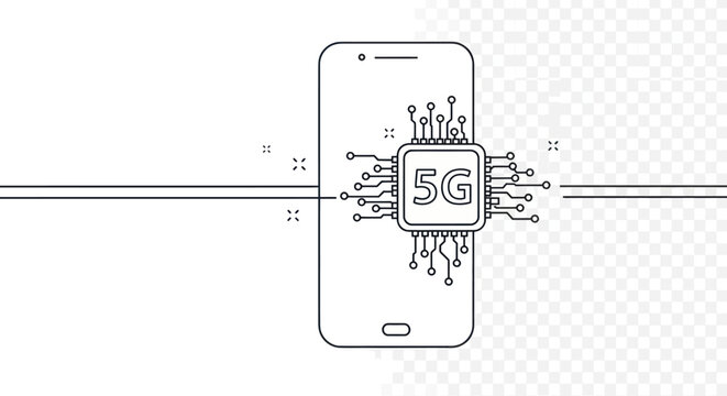 Smartphone with 5G Technology.
