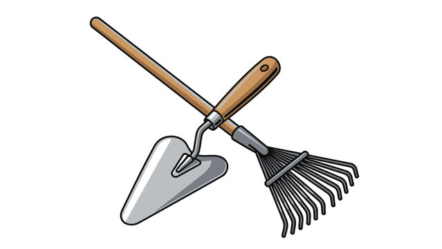 Garden Trowel and Rake.