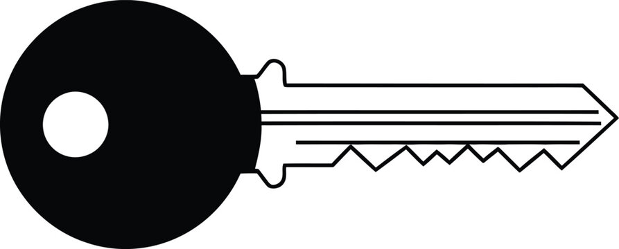 Serrated skeleton key Vector