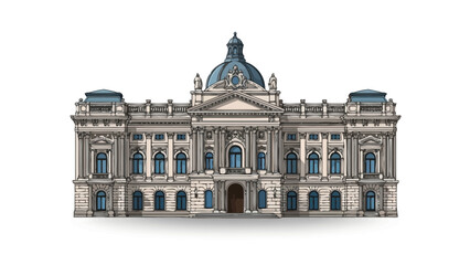 Obraz premium Large Building With Dome.