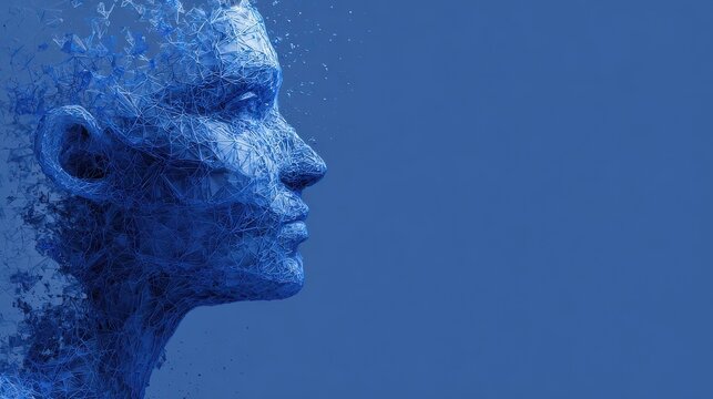 ai prediction model blue on a blue background
