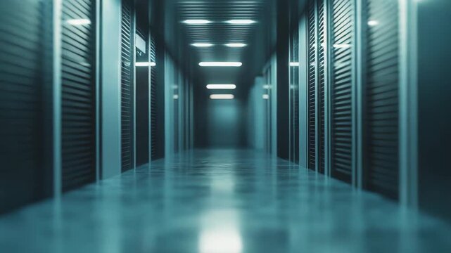 Server racks stretch down a long data center corridor, rows of blinking hardware and cabling forming a high density computing environment for cloud storage and ai workloads