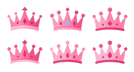 Fototapeta premium crown, princess, pink, royal, royalty, queen, tiara, gold, golden, jewel, jewels, diamond, sparkle, glitter, luxury, elegant, beauty, feminine, girl, kids, fairytale, fantasy, magic, story, castle, ki