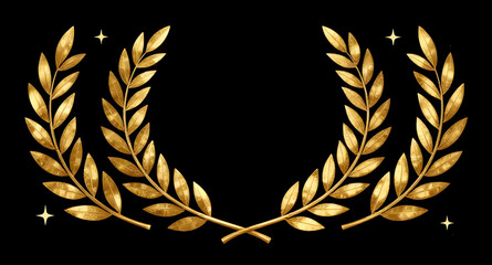 laurel, gold, wreath, golden, leaf, leaves, branch, branches, foliage, botanical, plant, olive, olivebranch, victory, award, honor, success, achievement, winner, champion, emblem, badge, crest, symbol © mrpixel