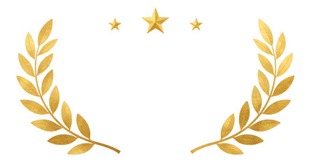 wreath, laurel, gold, golden, leaf, leaves, branch, branches, foliage, botanical, plant, olive, olivebranch, victory, award, honor, success, achievement, winner, champion, emblem, badge, crest, symbol © mrpixel